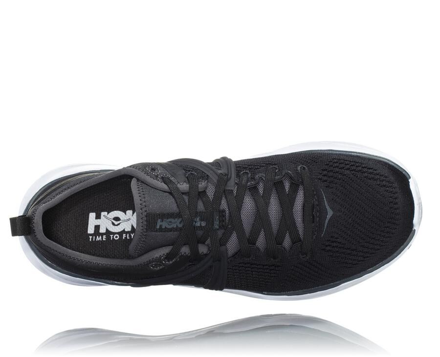 Hoka One One Tivra Löparskor Dam - Svarta/Vita - EHDON-5016